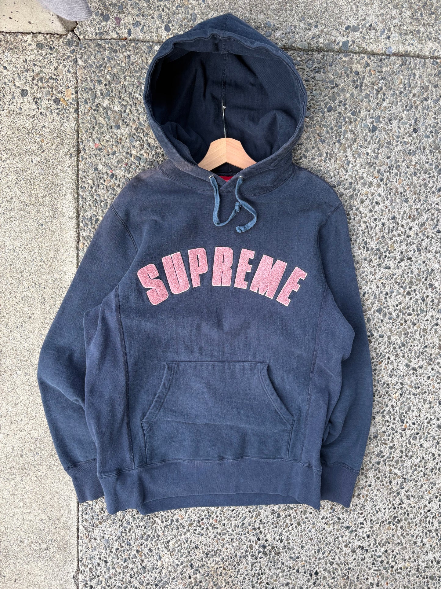 (XL) Navy Supreme Script Hoodie