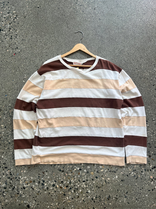 (L) 1990s Bape Striped LS