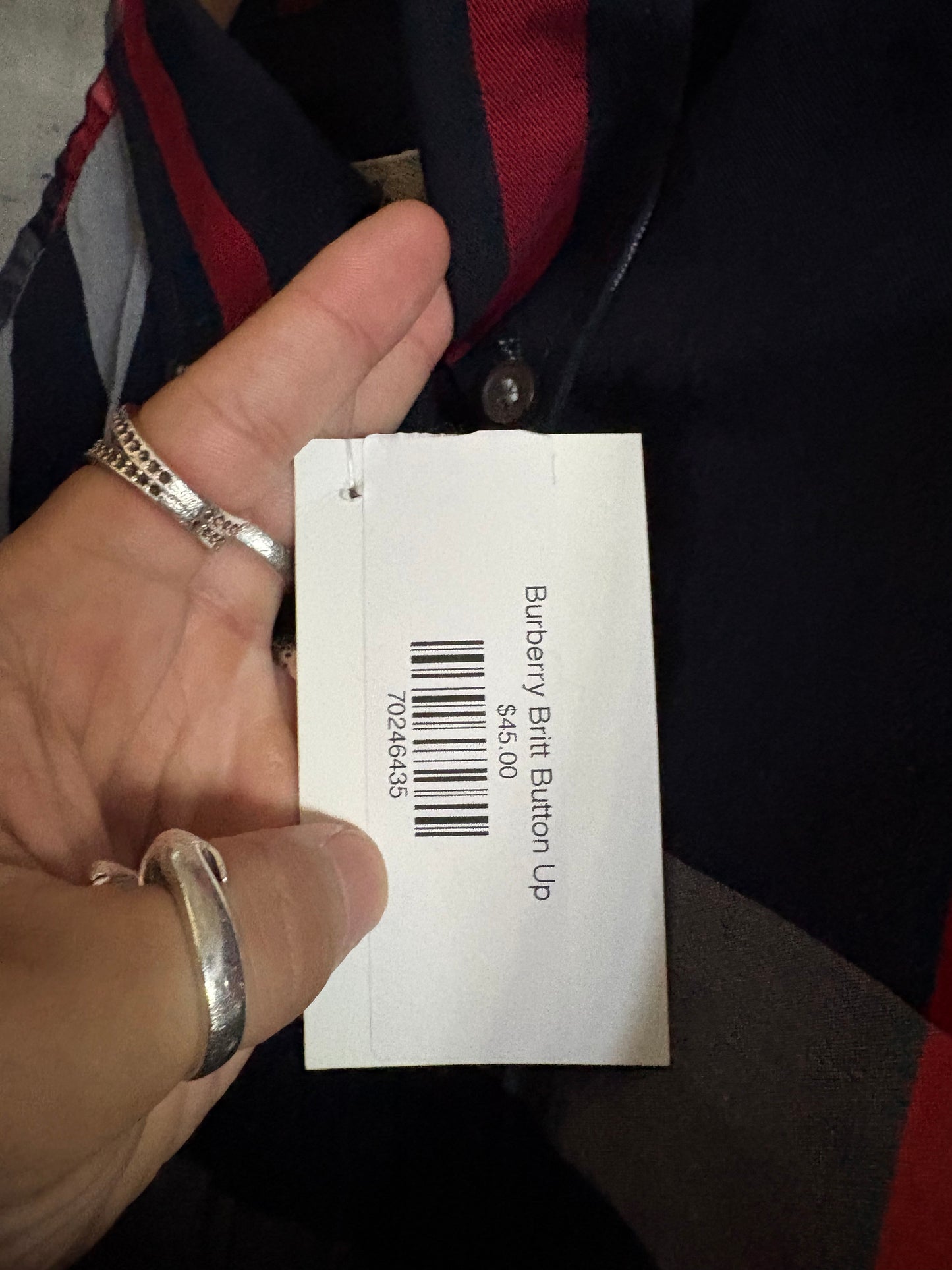 (M) Burberry Britt Button Up