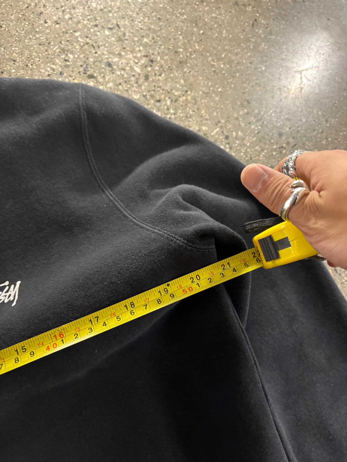 (s) Stussy Black Script Crewneck