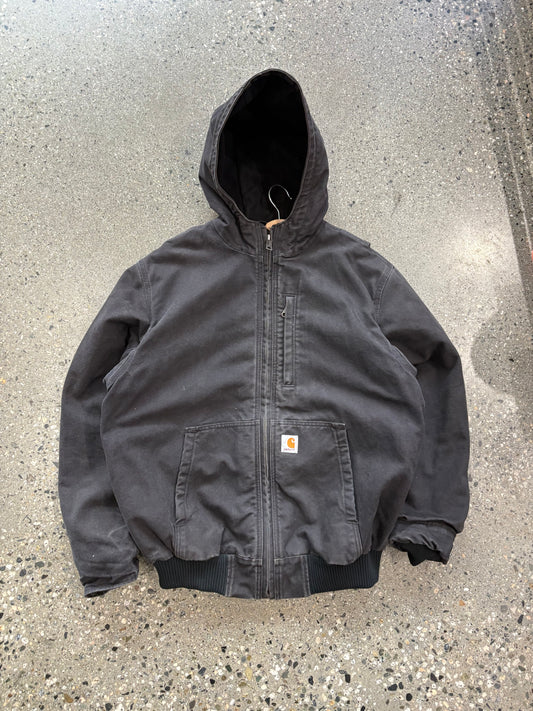 (L/XL) Black Utility Carhartt Hooded Jacket