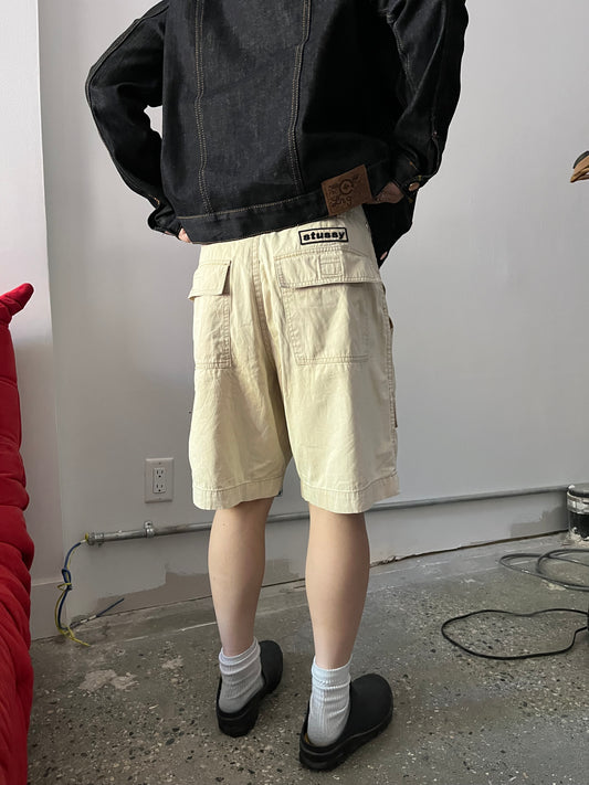 (32”) 90’s Japan Cream Stussy Cargos