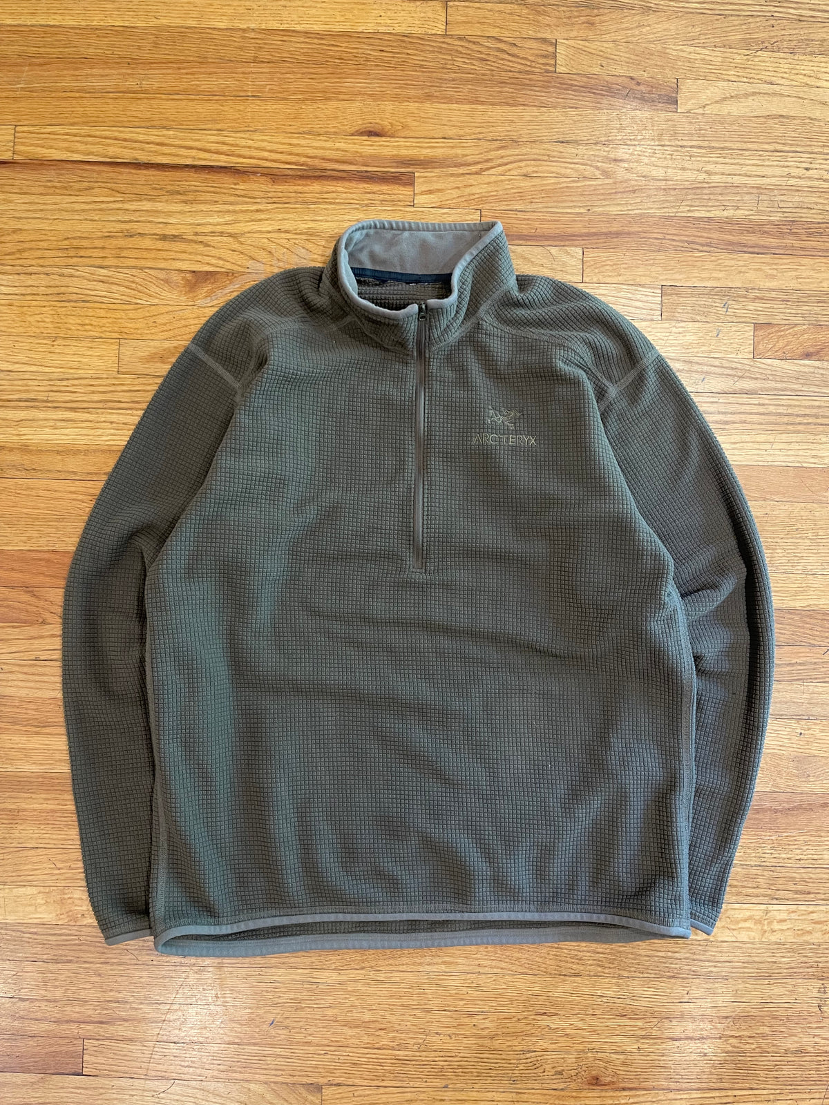 (Men’s L-XL) Arc’teryx Waffle Polartec 1/2 Zip Olive