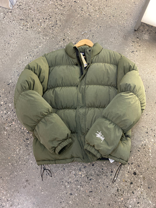 (L) Stussy Ripstop Puffer Pistachio