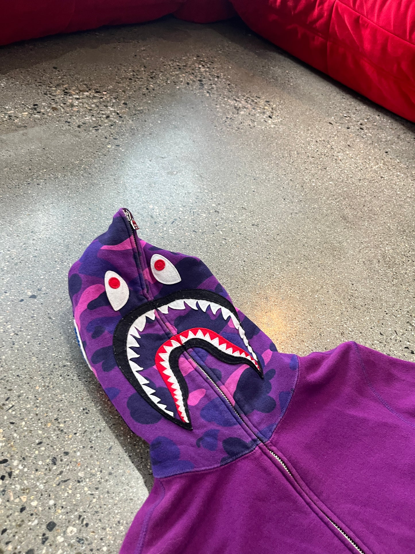 (Womens S) Bape Shark Full Zip Purple