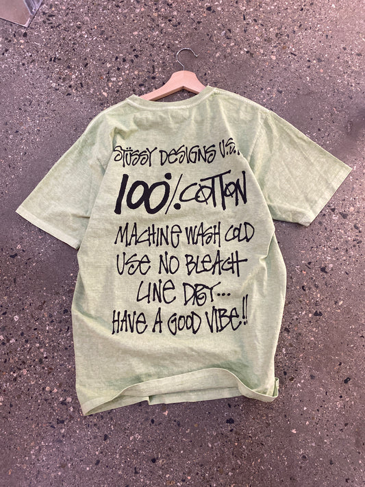 (M/L) Stussy Care Instructions Tee