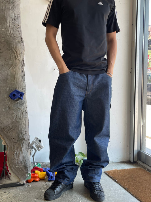 34” Adom USA Raw Dark Denim Carpenter Jeans