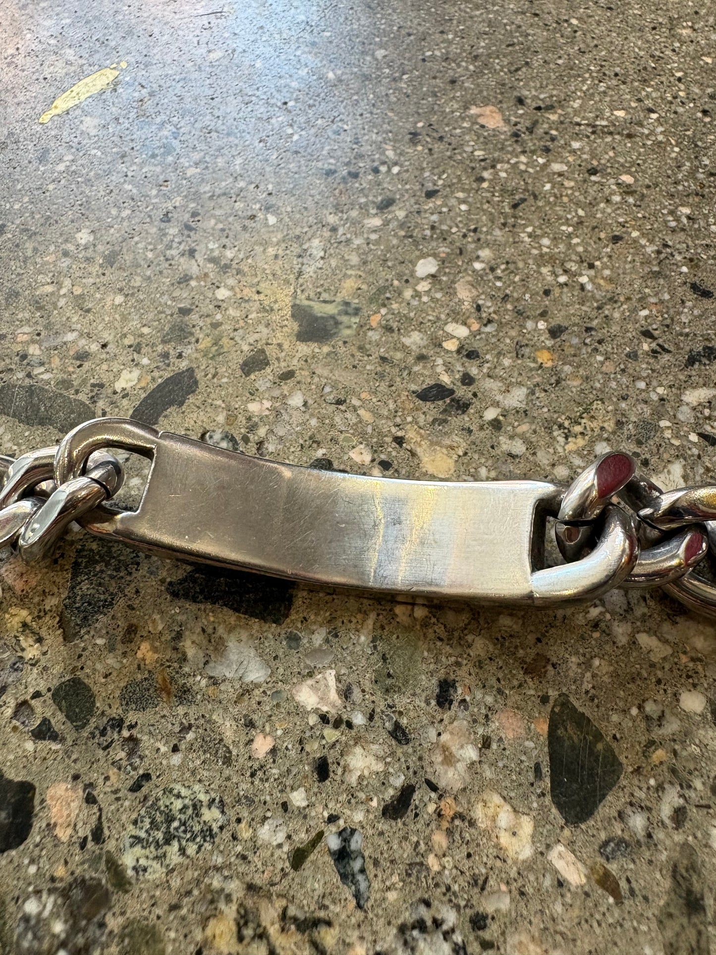 8” Chunky Silver Stainless Steal Gauntlet
