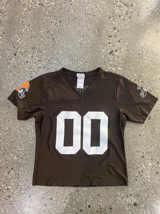 (S/M) Boxy Cropped Browns Jersey