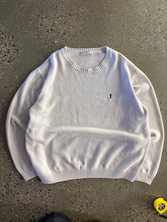 (L/XL) 1990s YSL Logo Knit