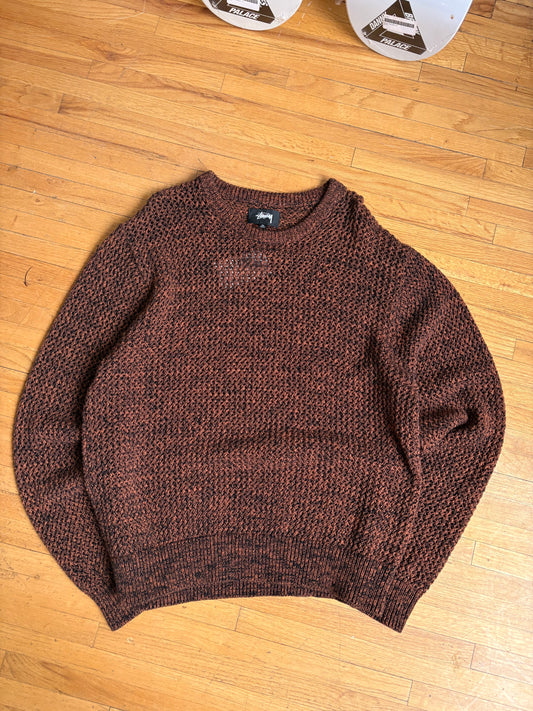 (XL) Stussy Loose Guage Sweater Brown