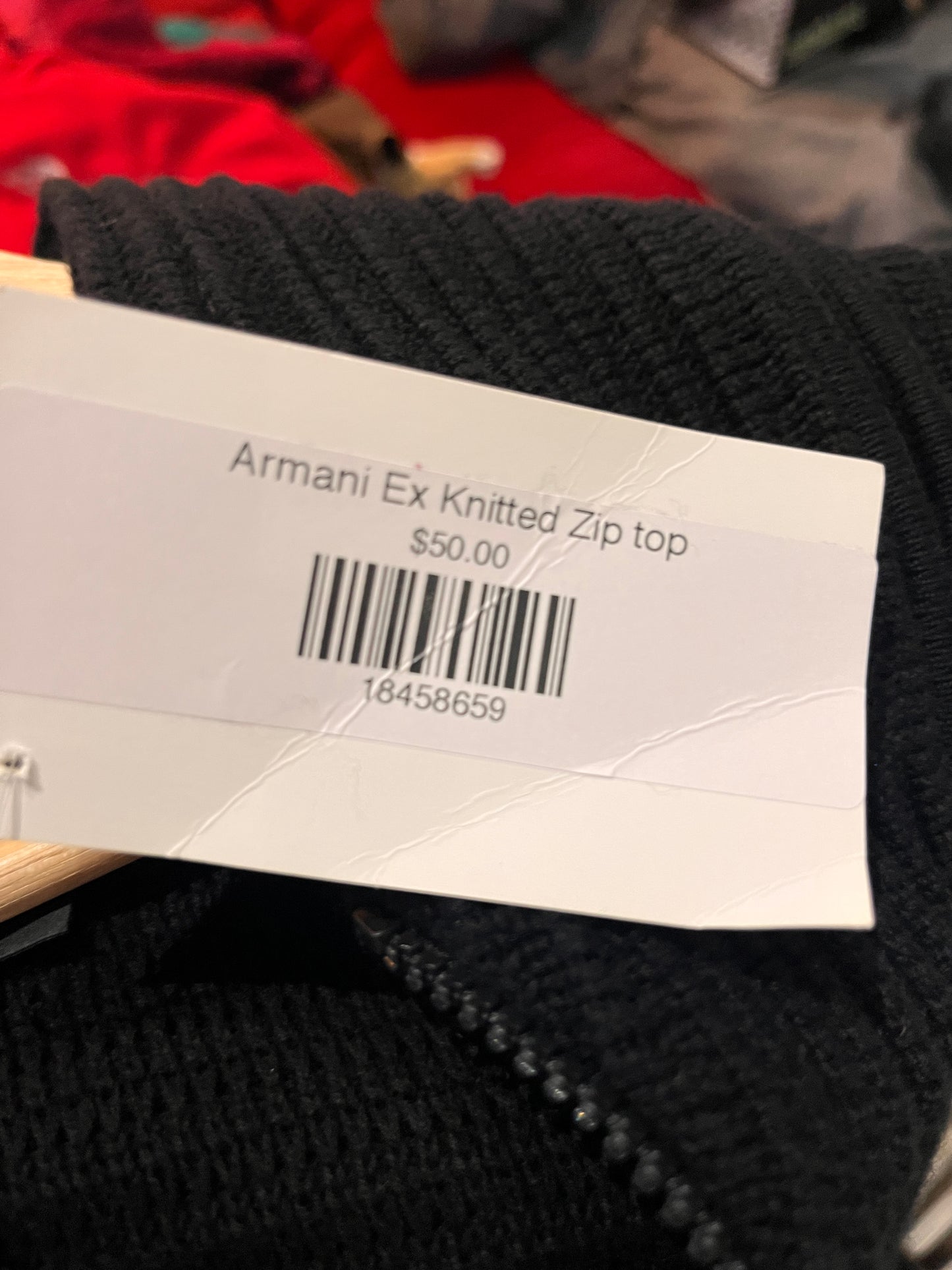 (S/M) Armani Ex Knitted Zip top