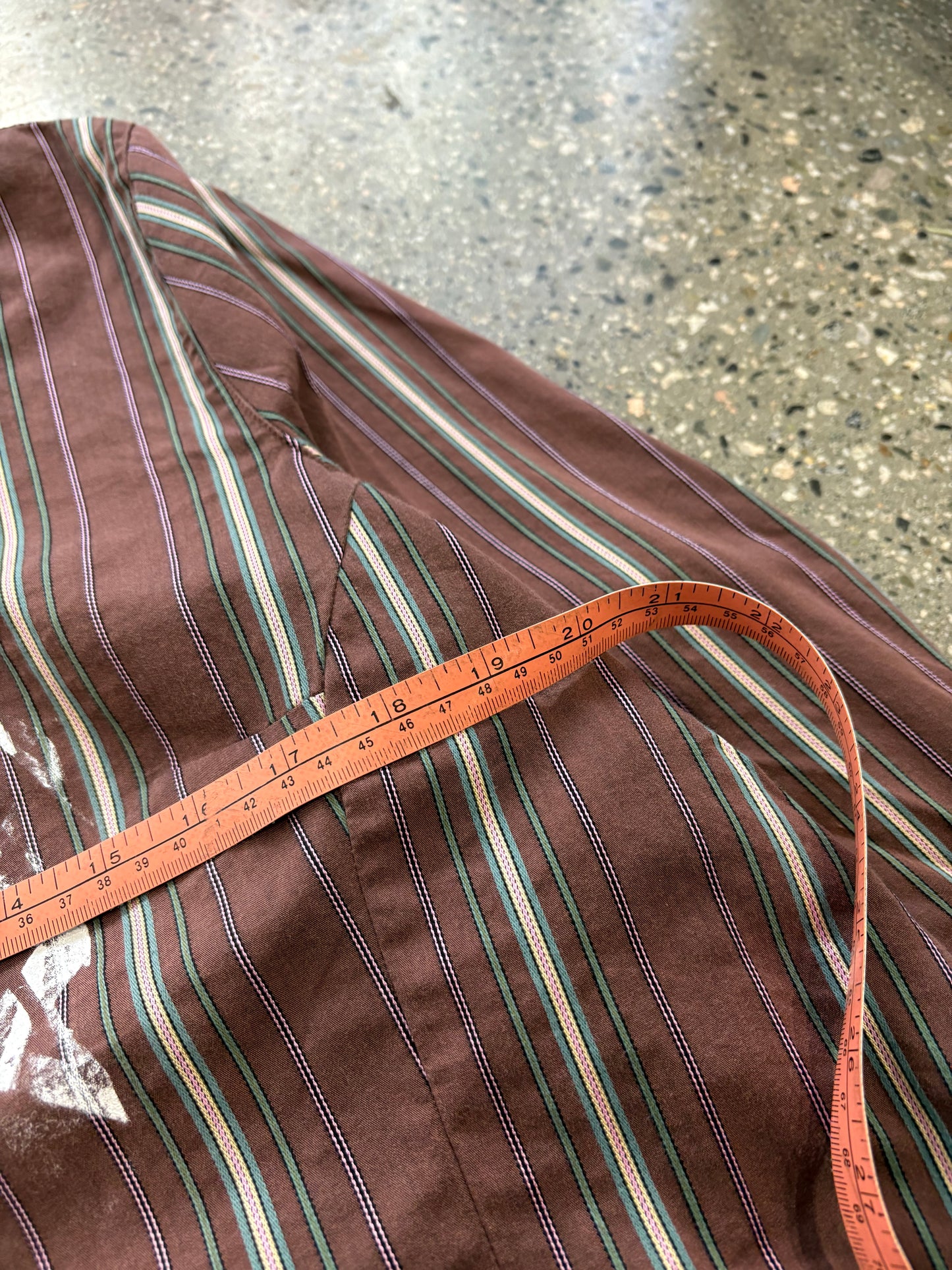 (M) Baldy 1/1 Cropped Pinstripe Button up
