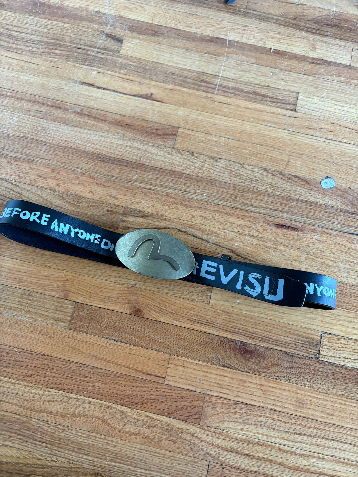 (L) Evisu Real Leather Belt “before anybody did anything, Evisu did everything”