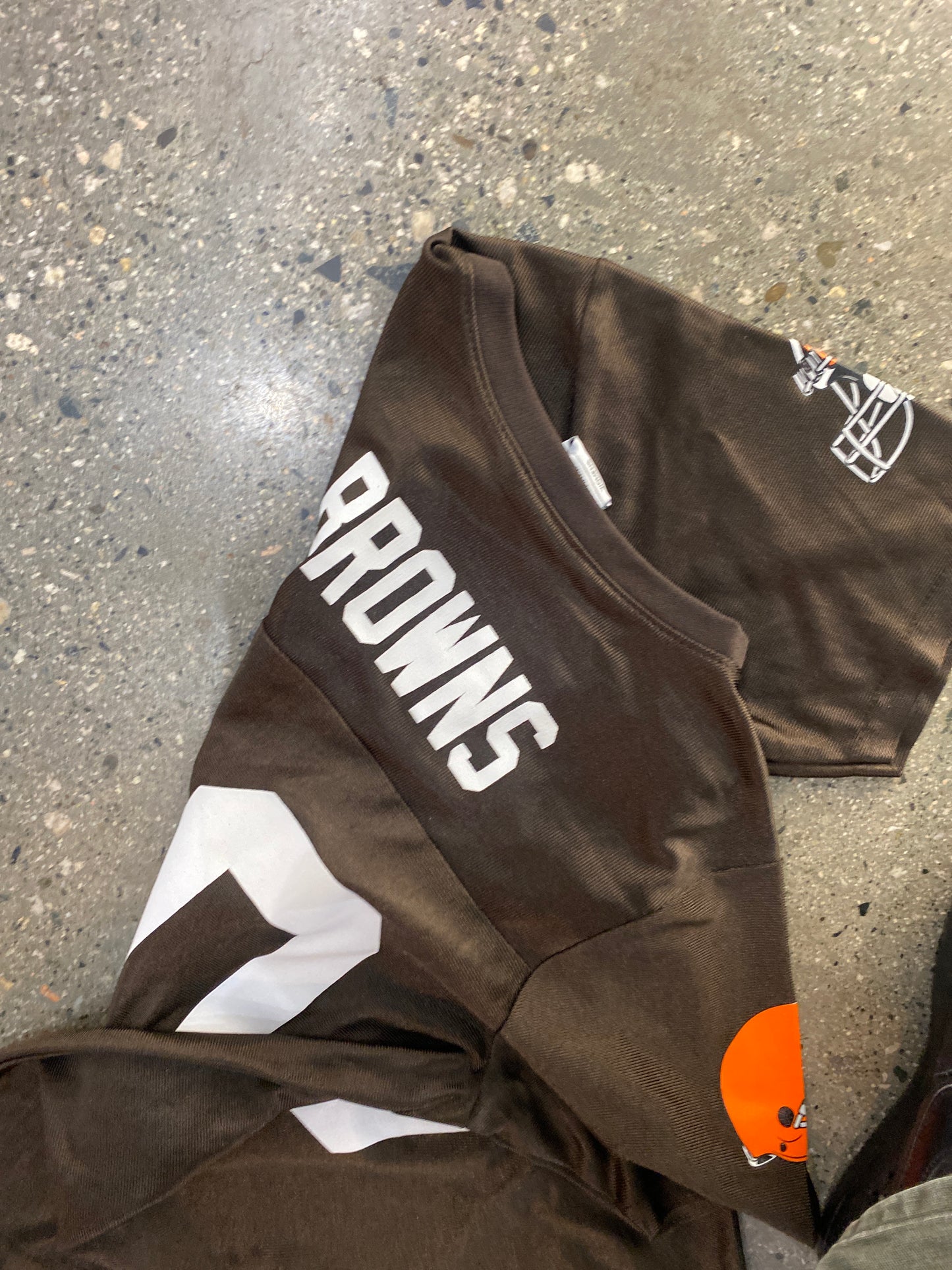 (S/M) Boxy Cropped Browns Jersey