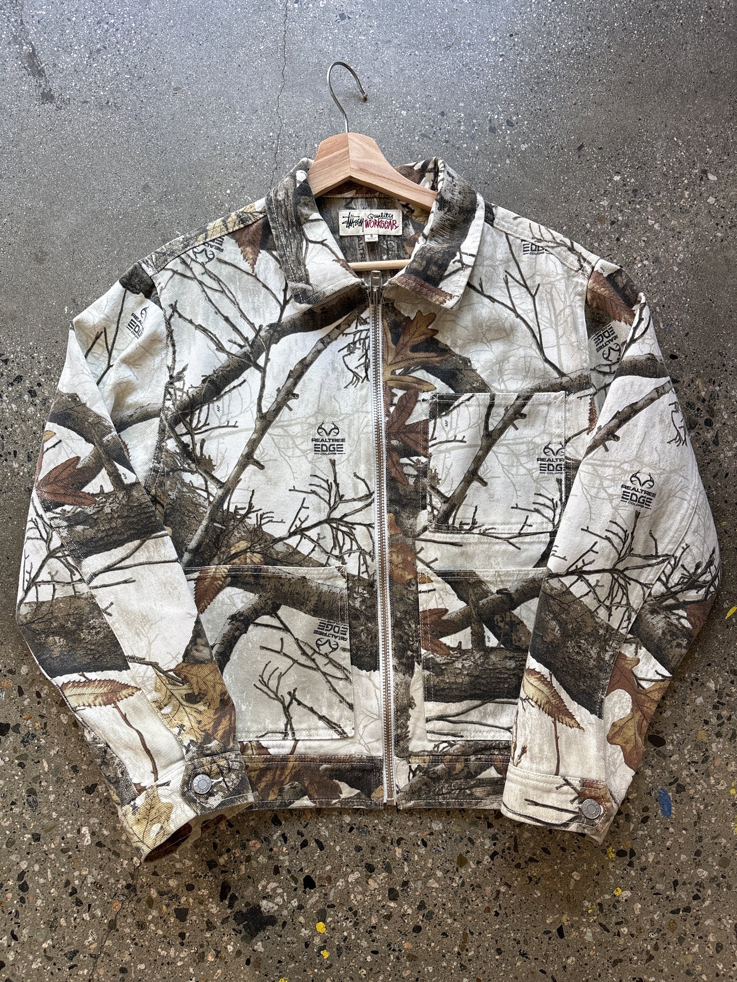 (S) Stussy Real Tree Zip Work Jacket