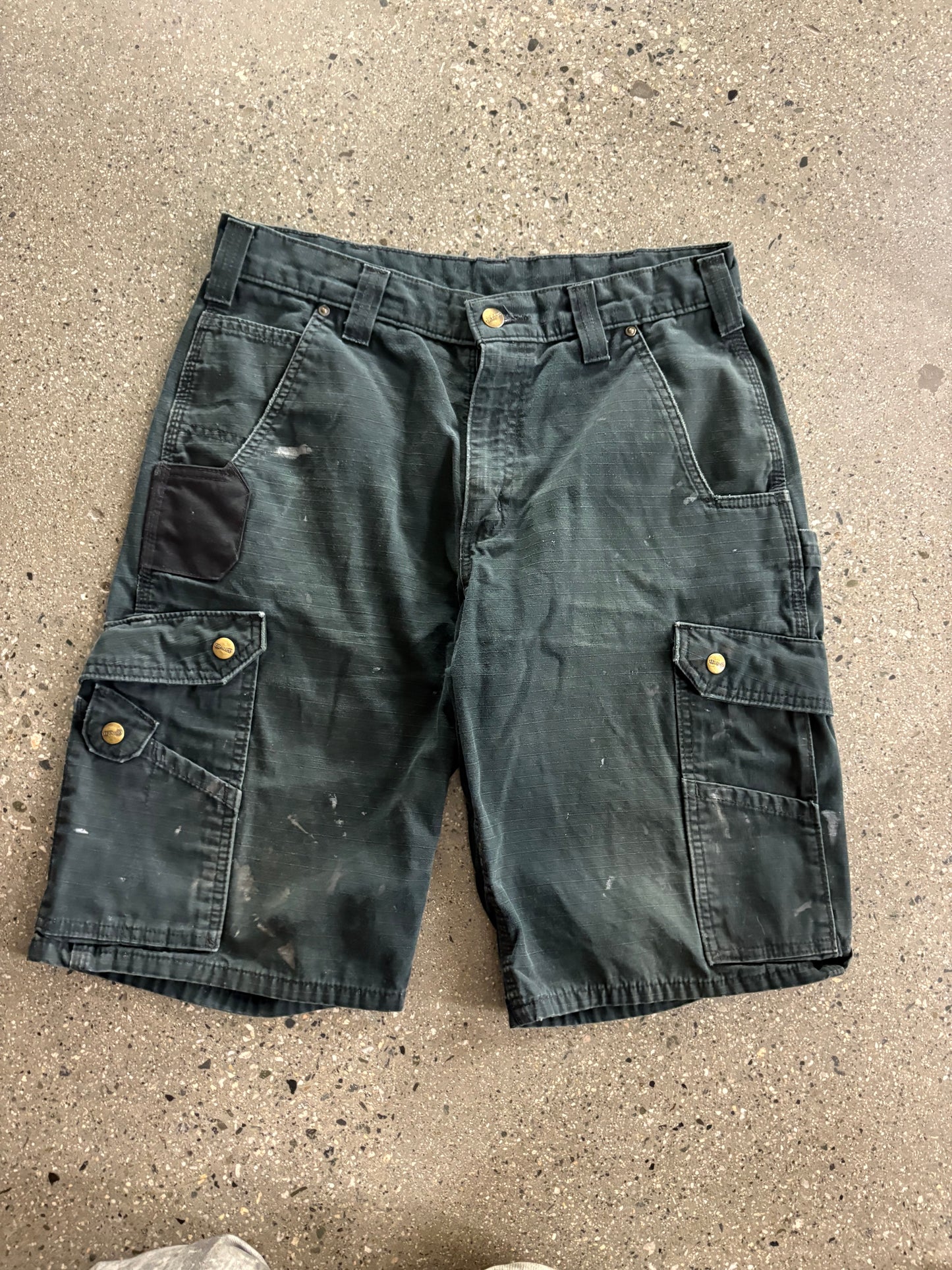 32” Carhartt Black Ripstop Shorts
