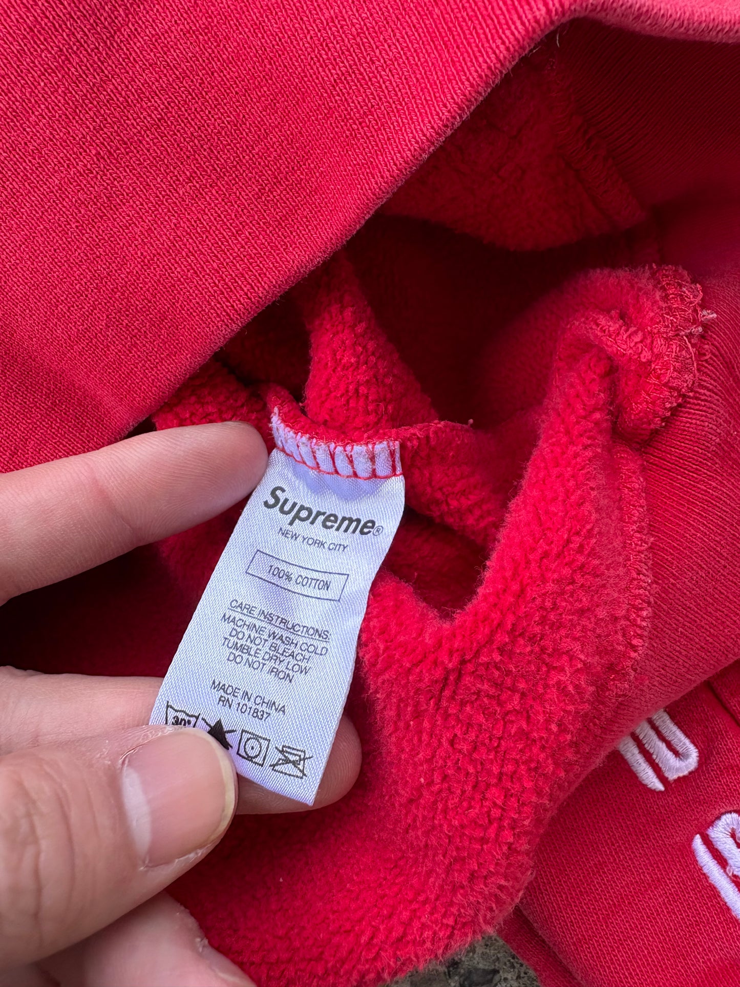 (M) Supreme Red Band Hoodie