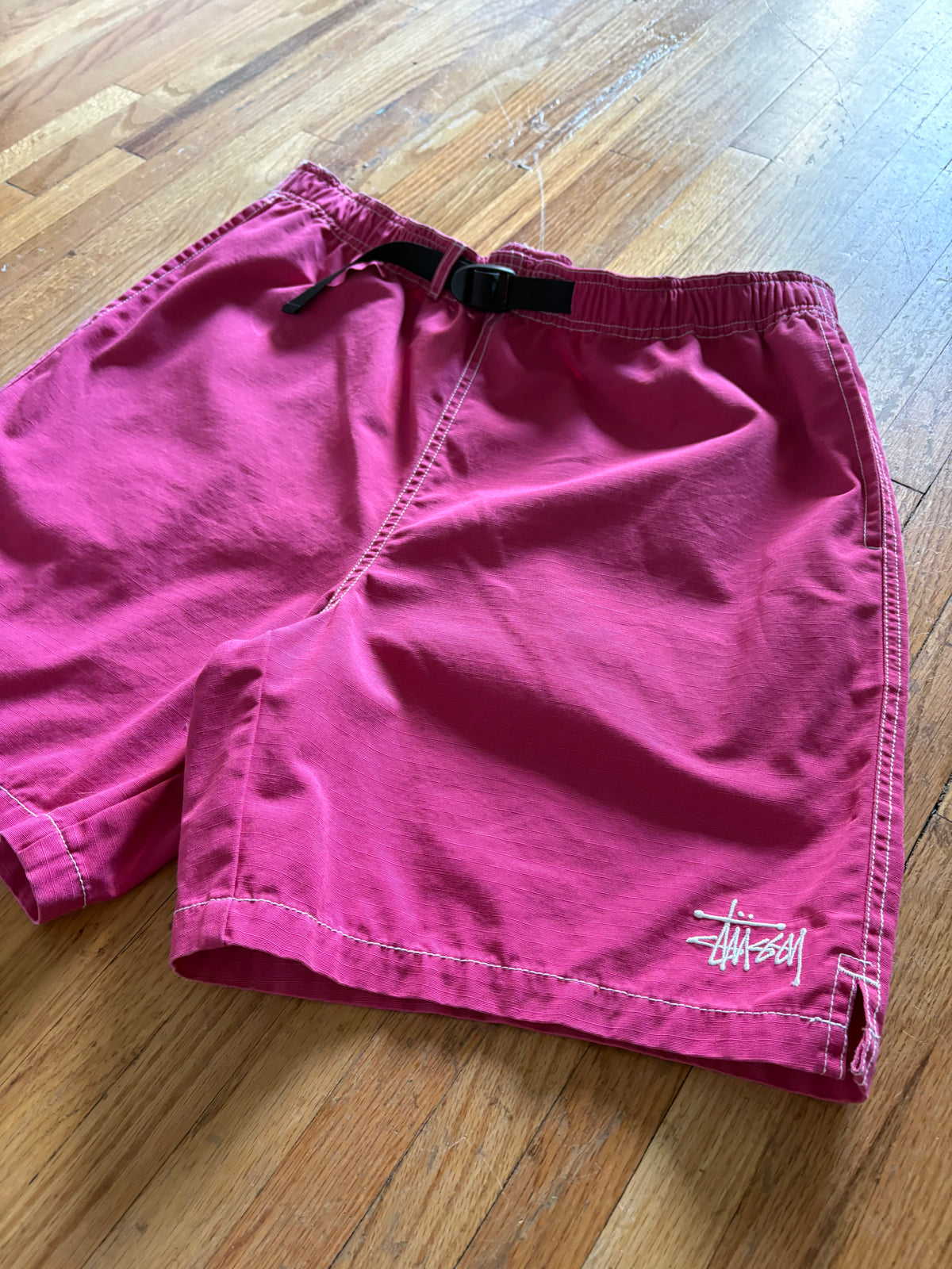 (M) Stussy Script Pink Shorts