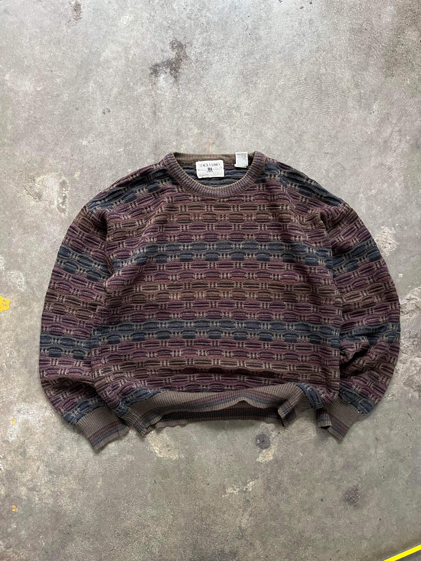 (S) Vintage Made in Italy Texture Knit