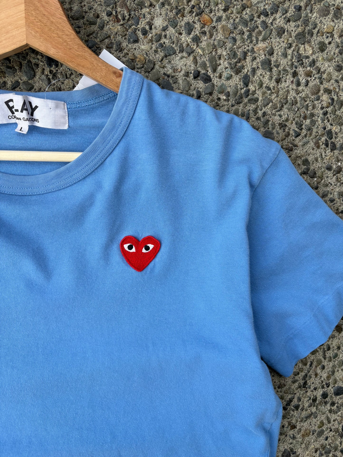 (L) CDG Play blue tee