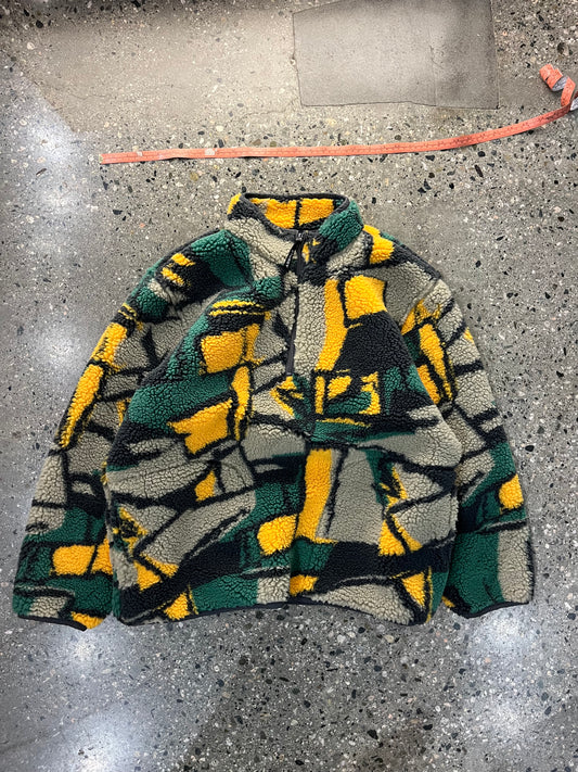 (M) Stussy Geometric Block Sherpa Half Zip