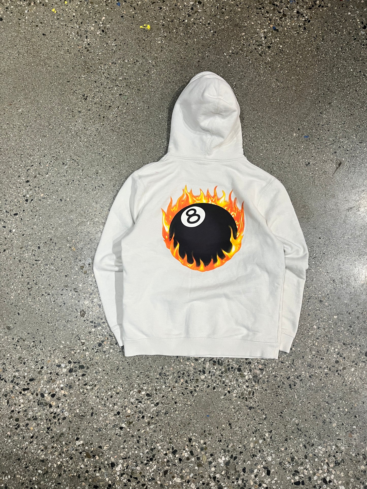 (S) Stussy 8 Ball Flame Hoodie