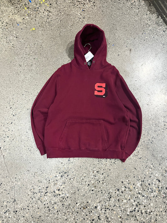 (XL) Stussy Burgundy S Hoodie