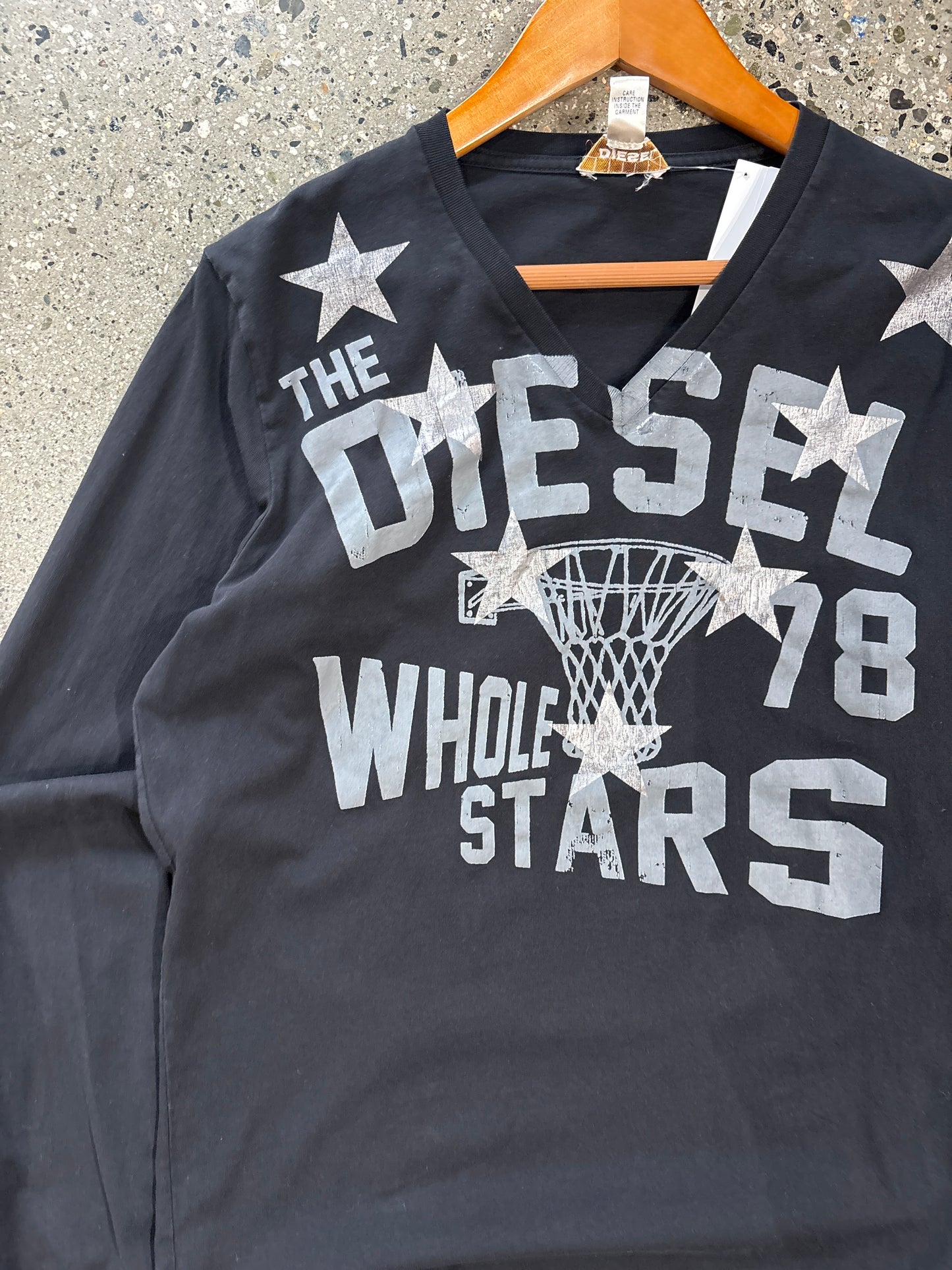 (L) Diesel V Neck Whole Stars LS
