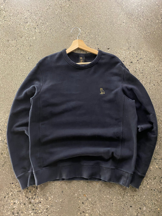 (L) OVO Black Crewneck