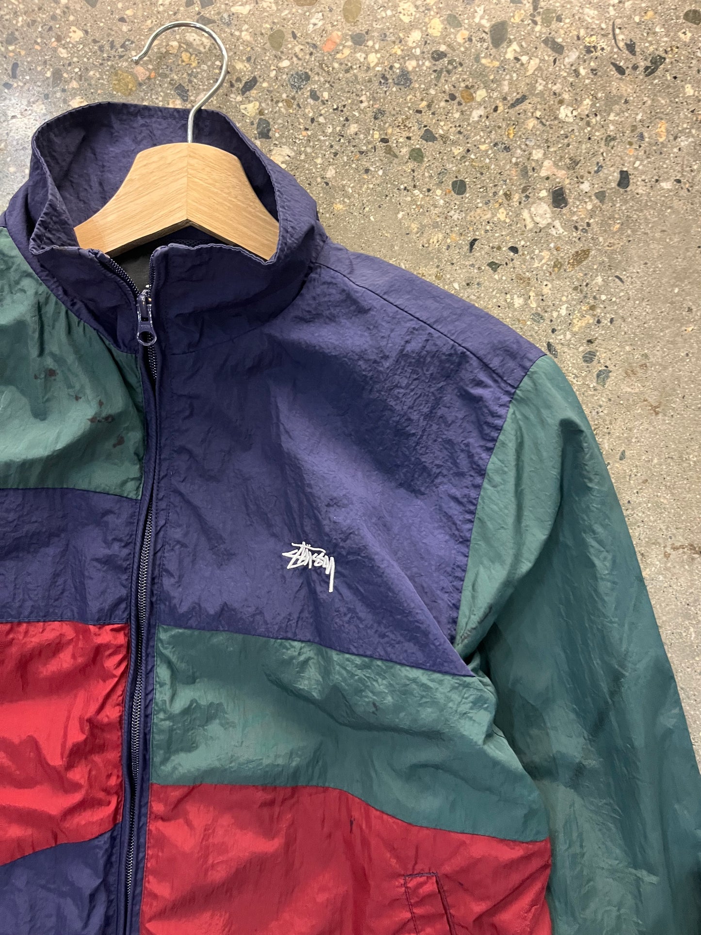 (S) uvic15 - stussy colorblock windbreaker