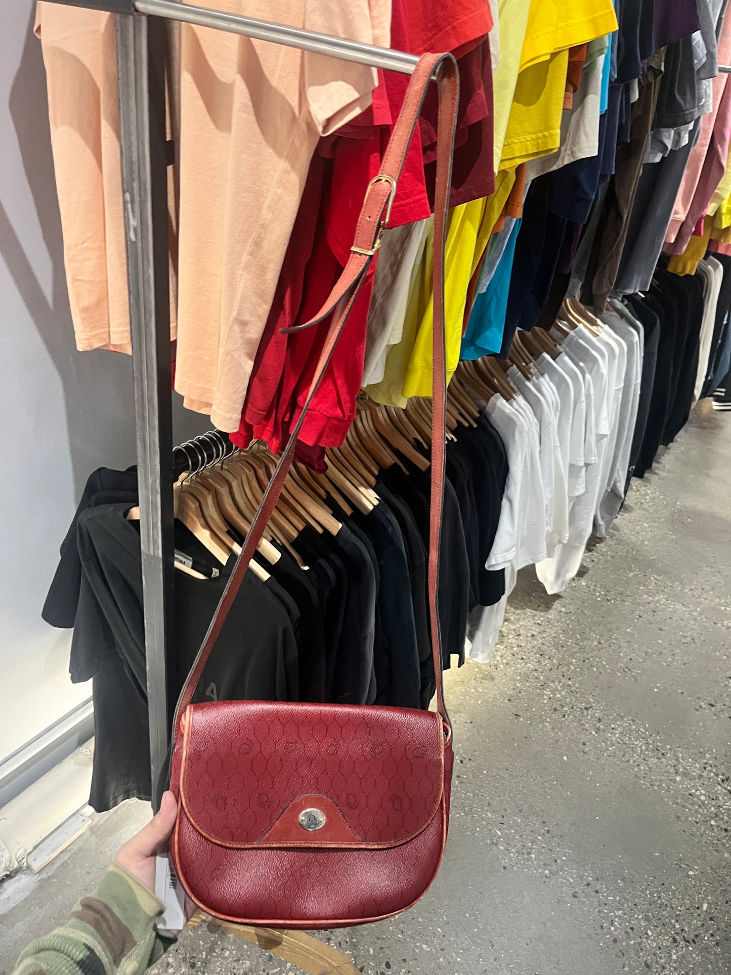 (OS) Christian Dior Honeycomb Shoulder Bag ( Wear on Leather Strap & Light Flaking on Inside)
