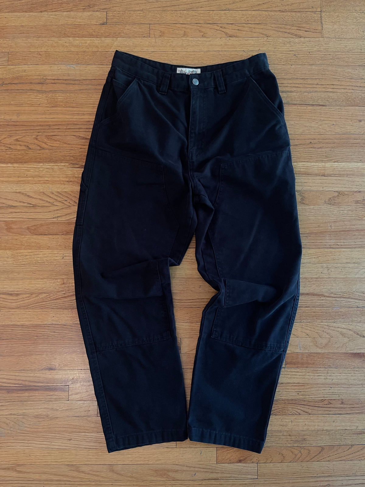 32” Stussy Black Doubleknee Jeans