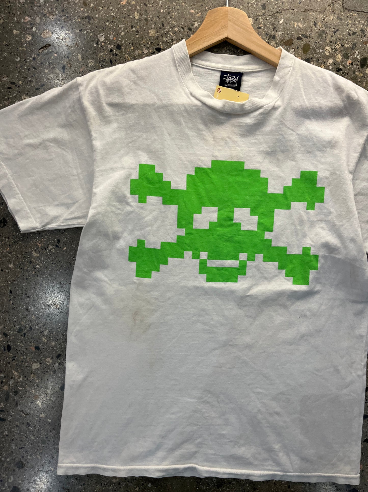 (M) 1990s Stussy Pixel Skull