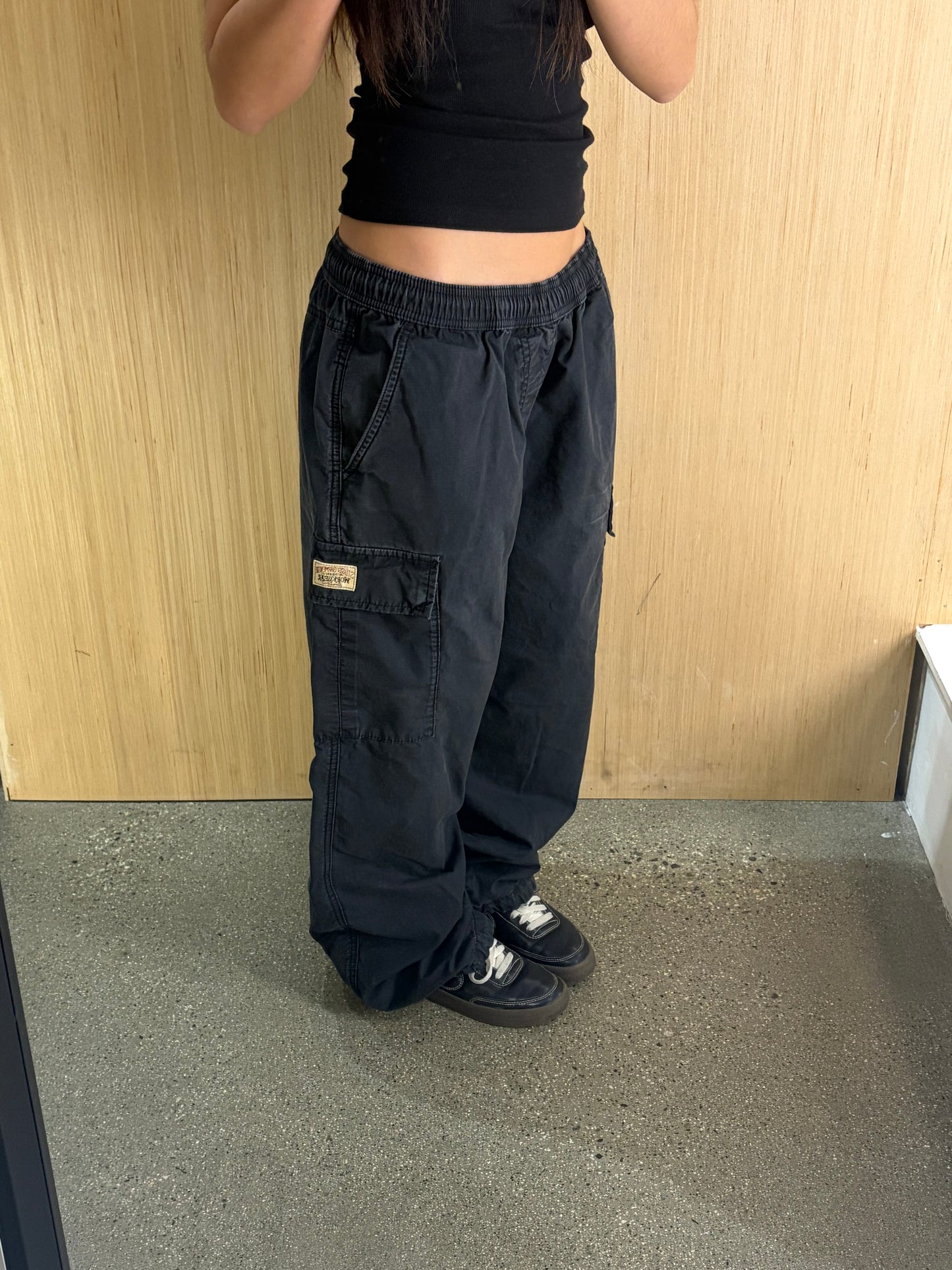 (S) Stussy Black Cargo Pants