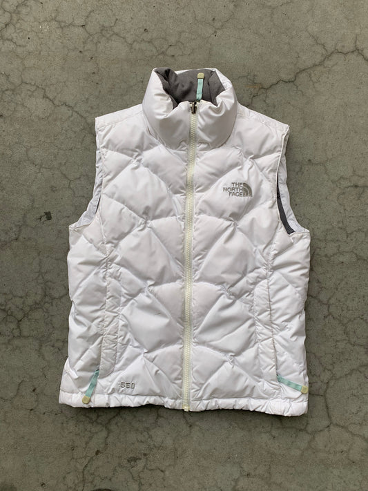 (XS) The North Face 550 White Vest