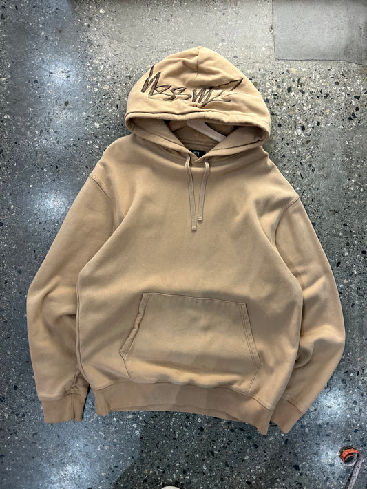 (XL) Stussy Script Hoodie Brown Mocha