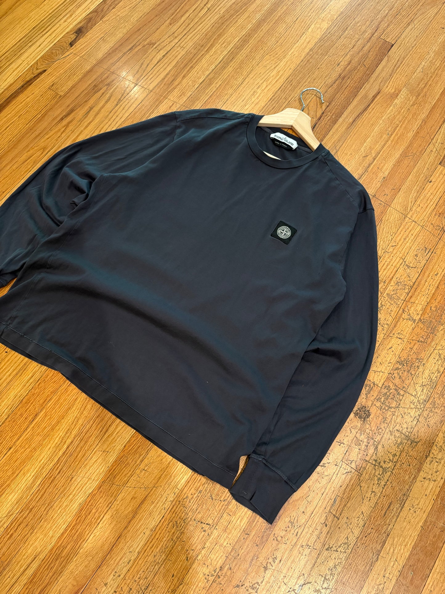 (L/XL) Stone Island Appliqué Logo Longsleeve