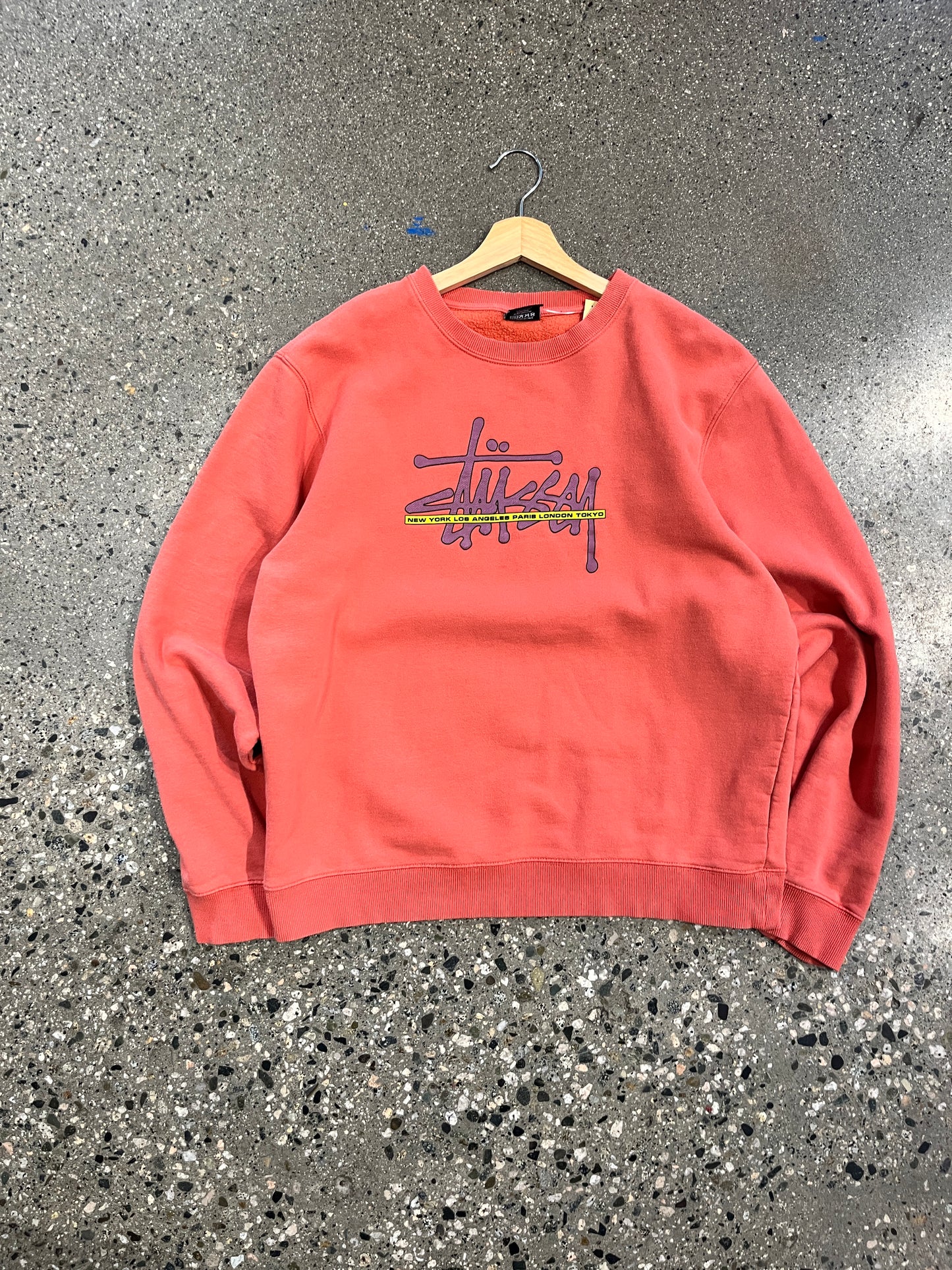 (L) Stussy Peach Crewneck