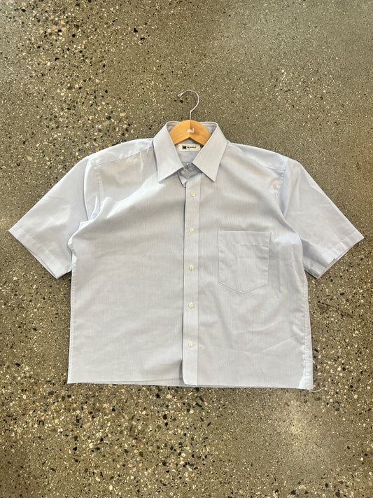(M) Issey Miyake Cropped Pinstripe S/S Shirt
