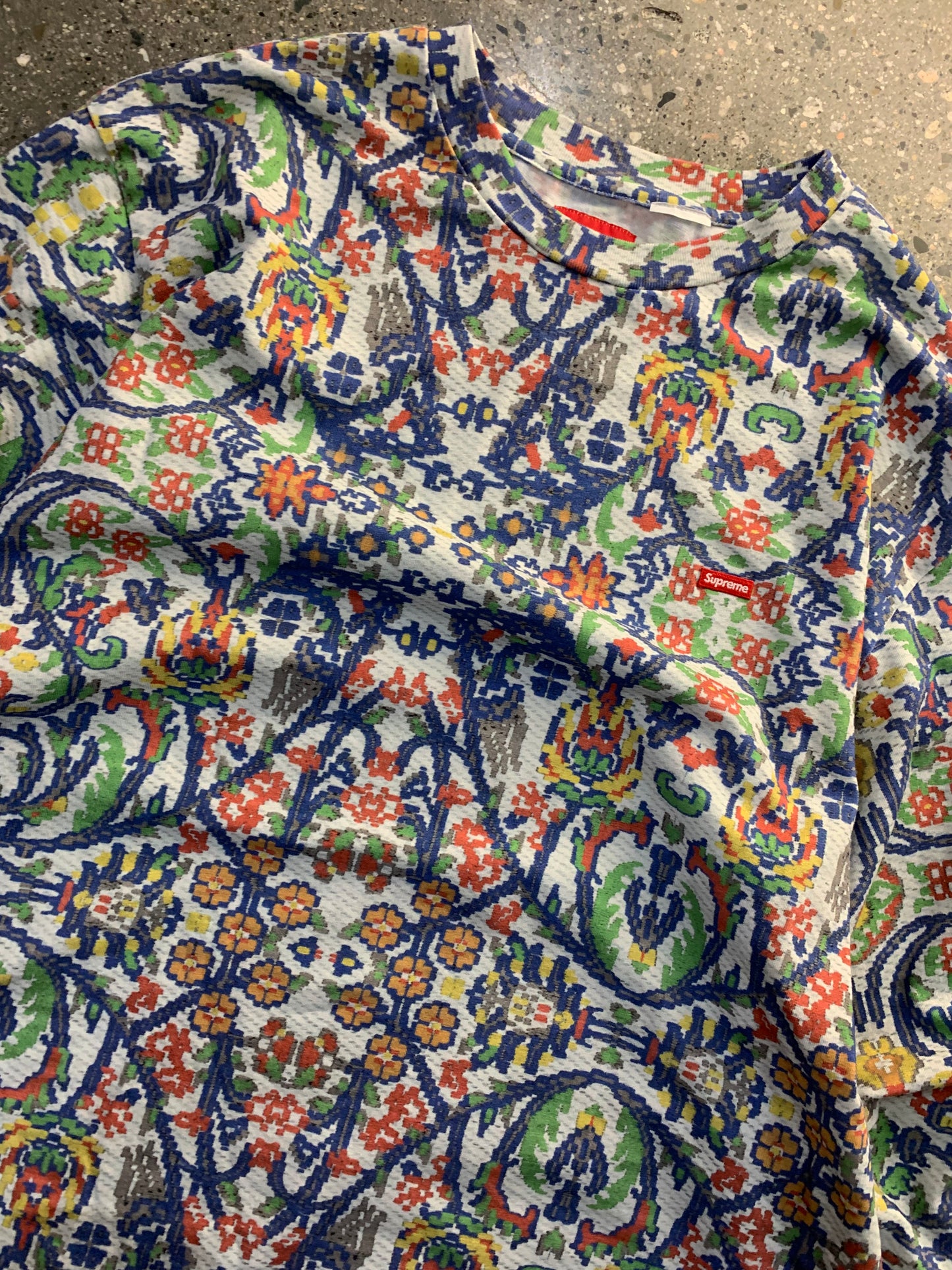 (L/XL) Supreme Tapestry Logo LS