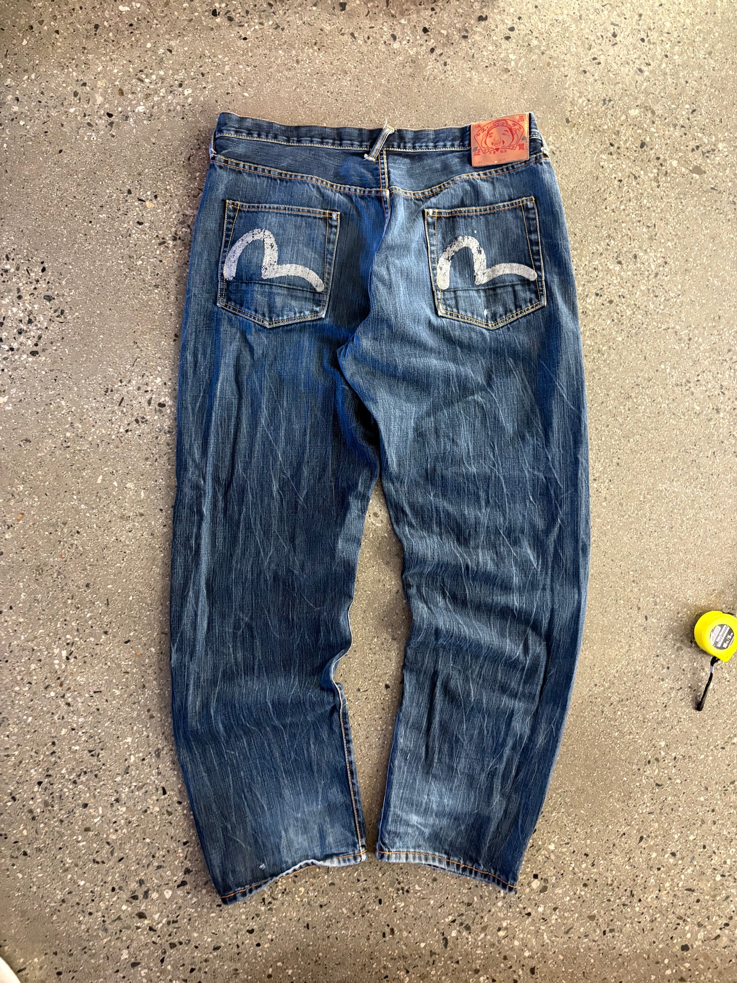 (34” x 32”) Evisu Baggy Vintage Faded Denim