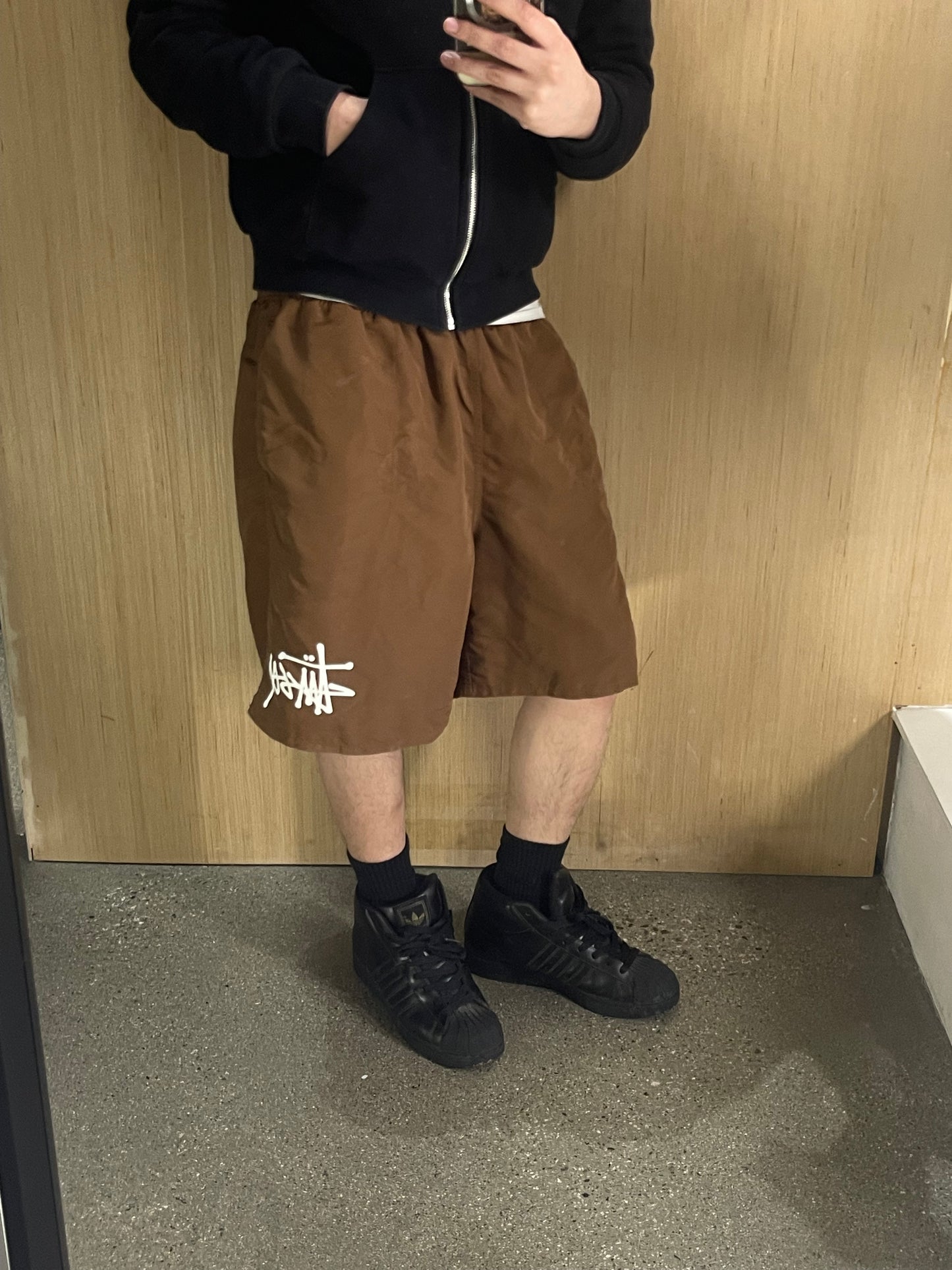 (XL) Stussy Brown Nylon Shorts