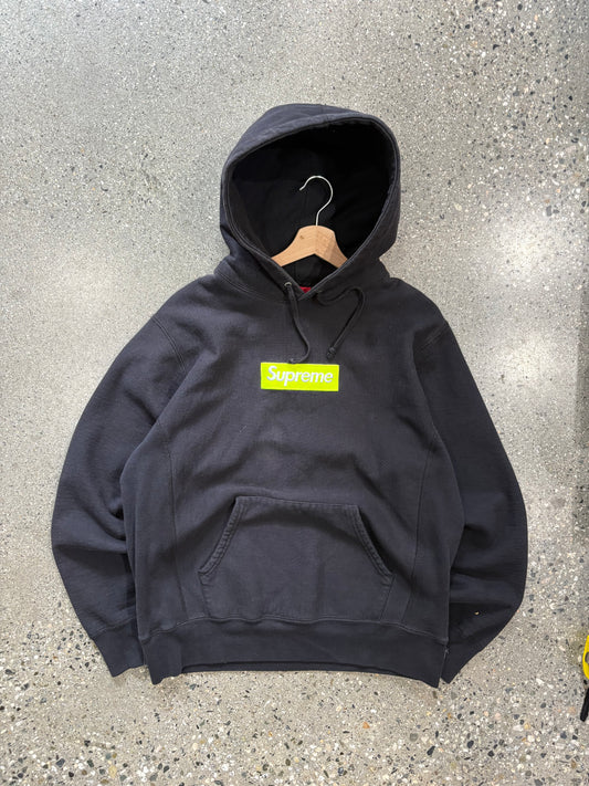 Supreme Black Green Box Logo FW17