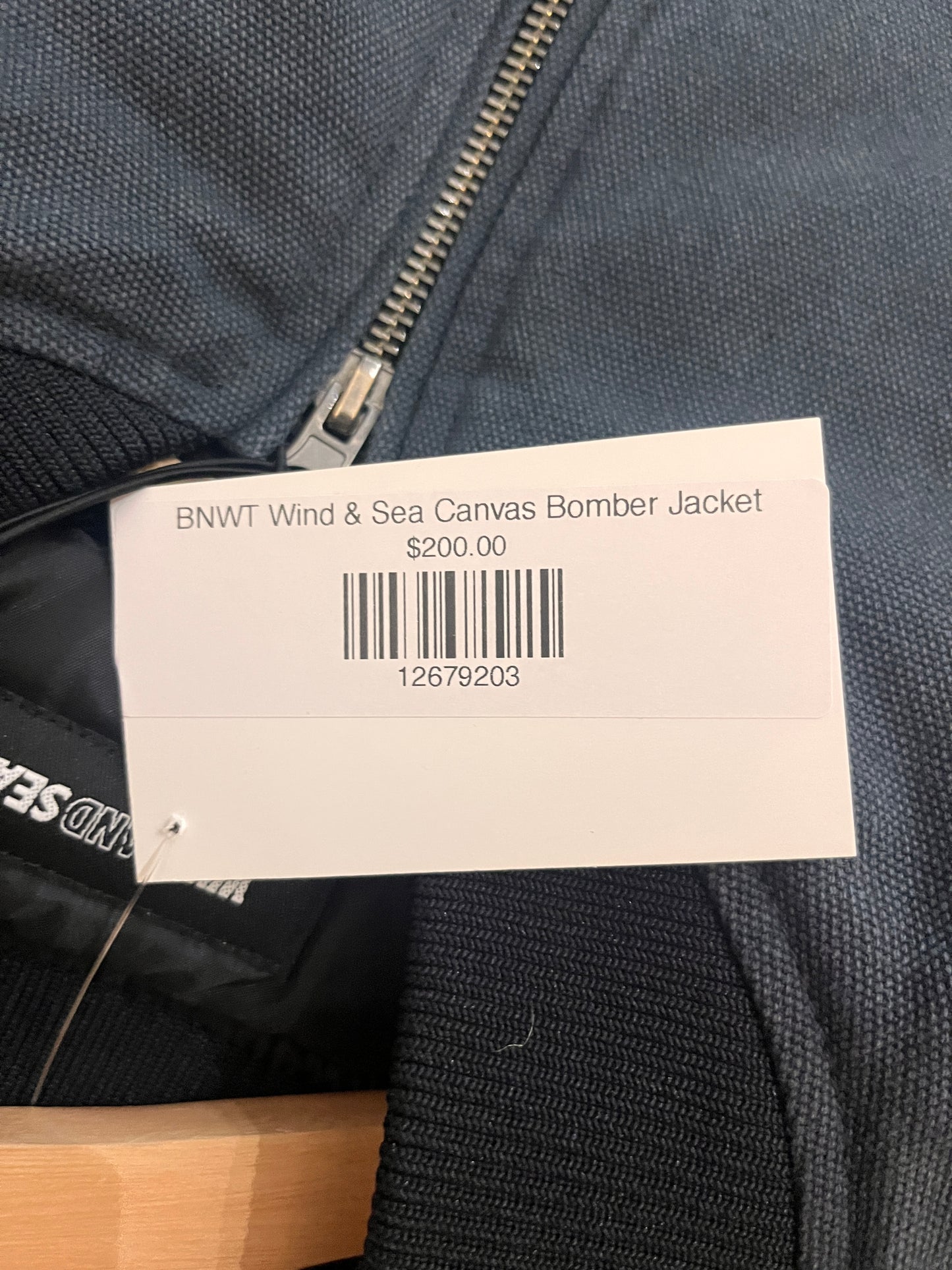 (L) BNWT Wind & Sea Canvas Bomber Jacket