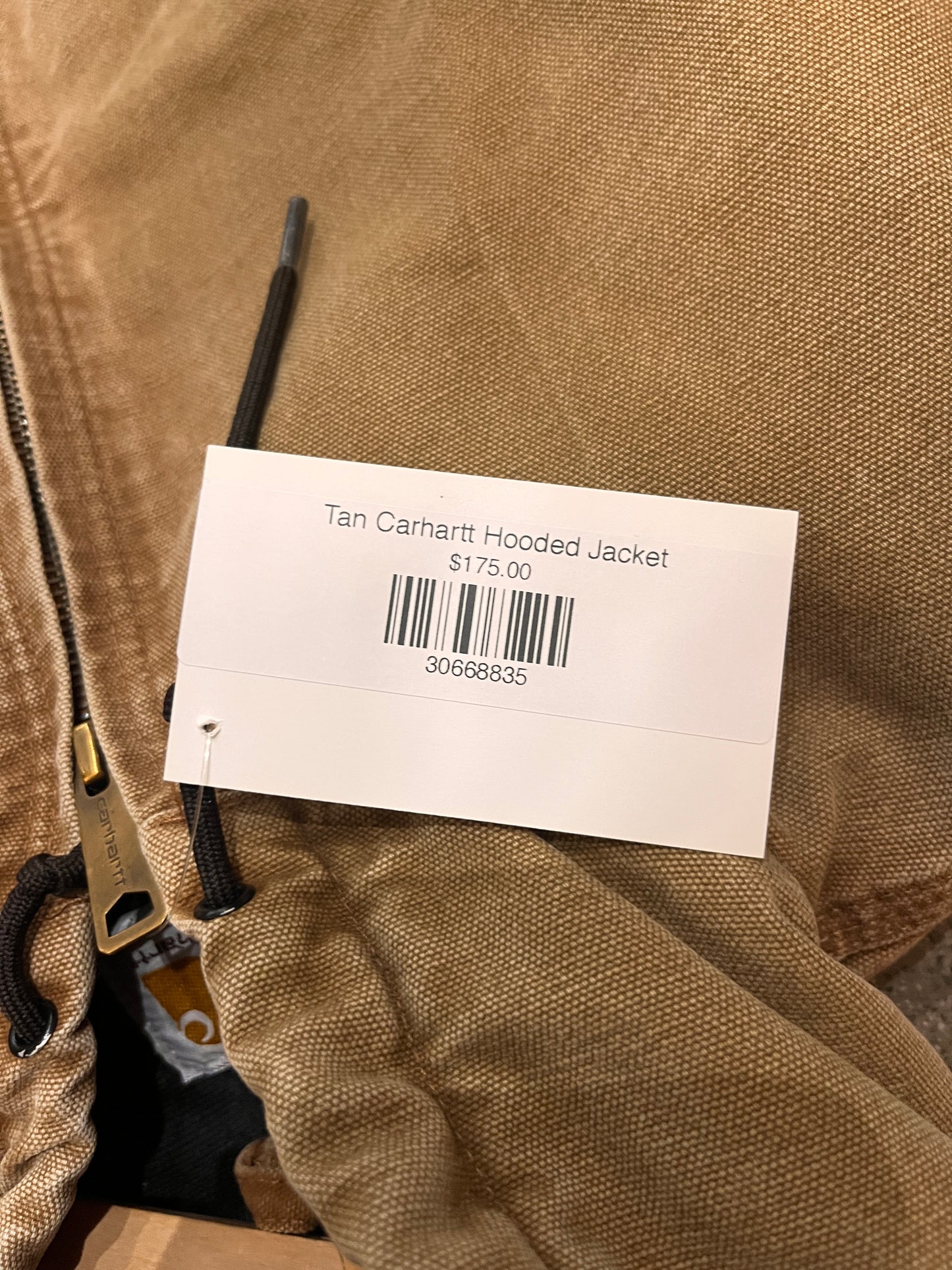 (M)Tan Carhartt Hooded Jacket