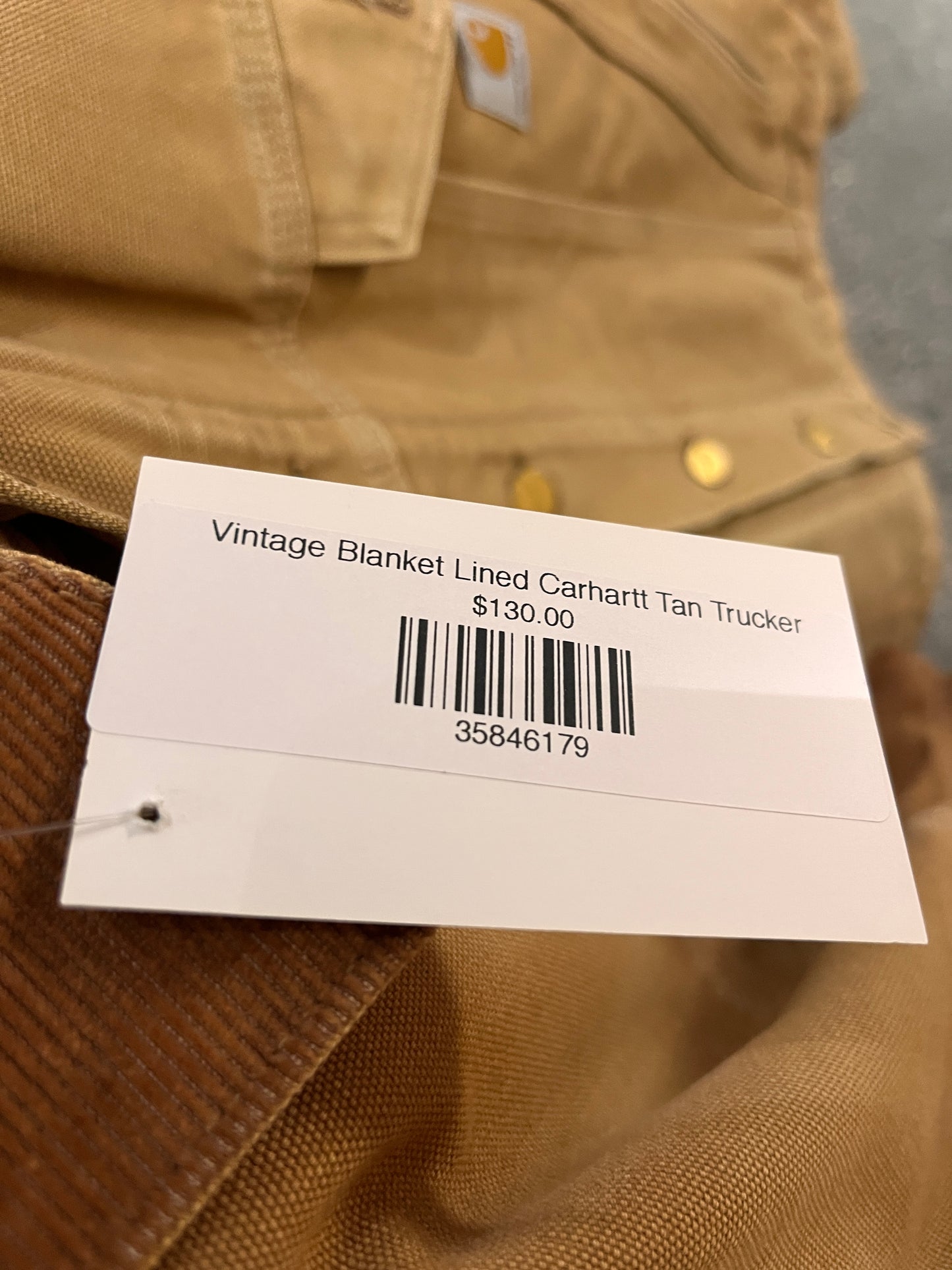 (M) Light Brown Carhartt Hooded Jacket