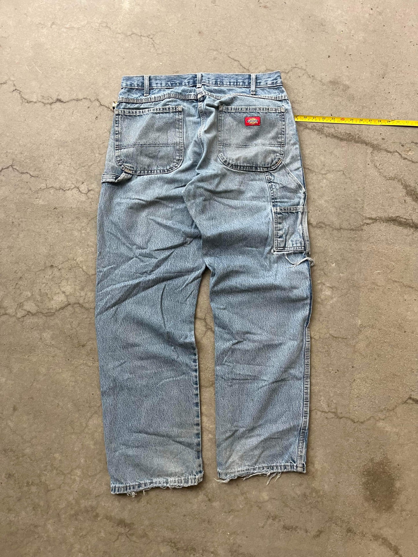 (32”) Distressed Light Wash Dickies Carpenter Jeans