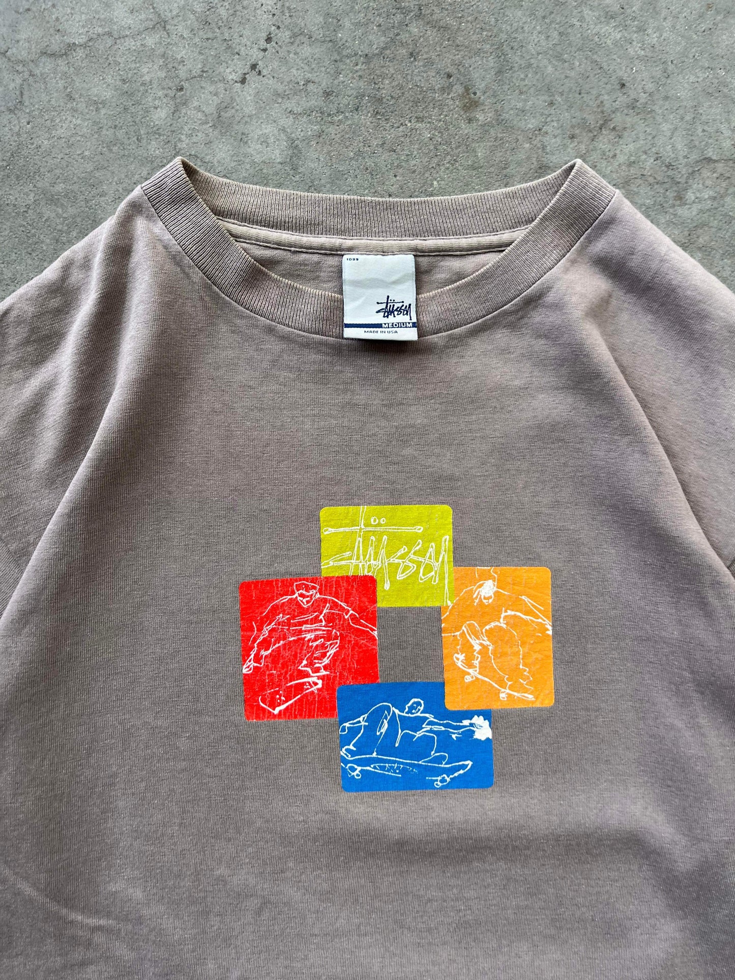 (M) 90’s Mocha Stussy Skater LS Tee