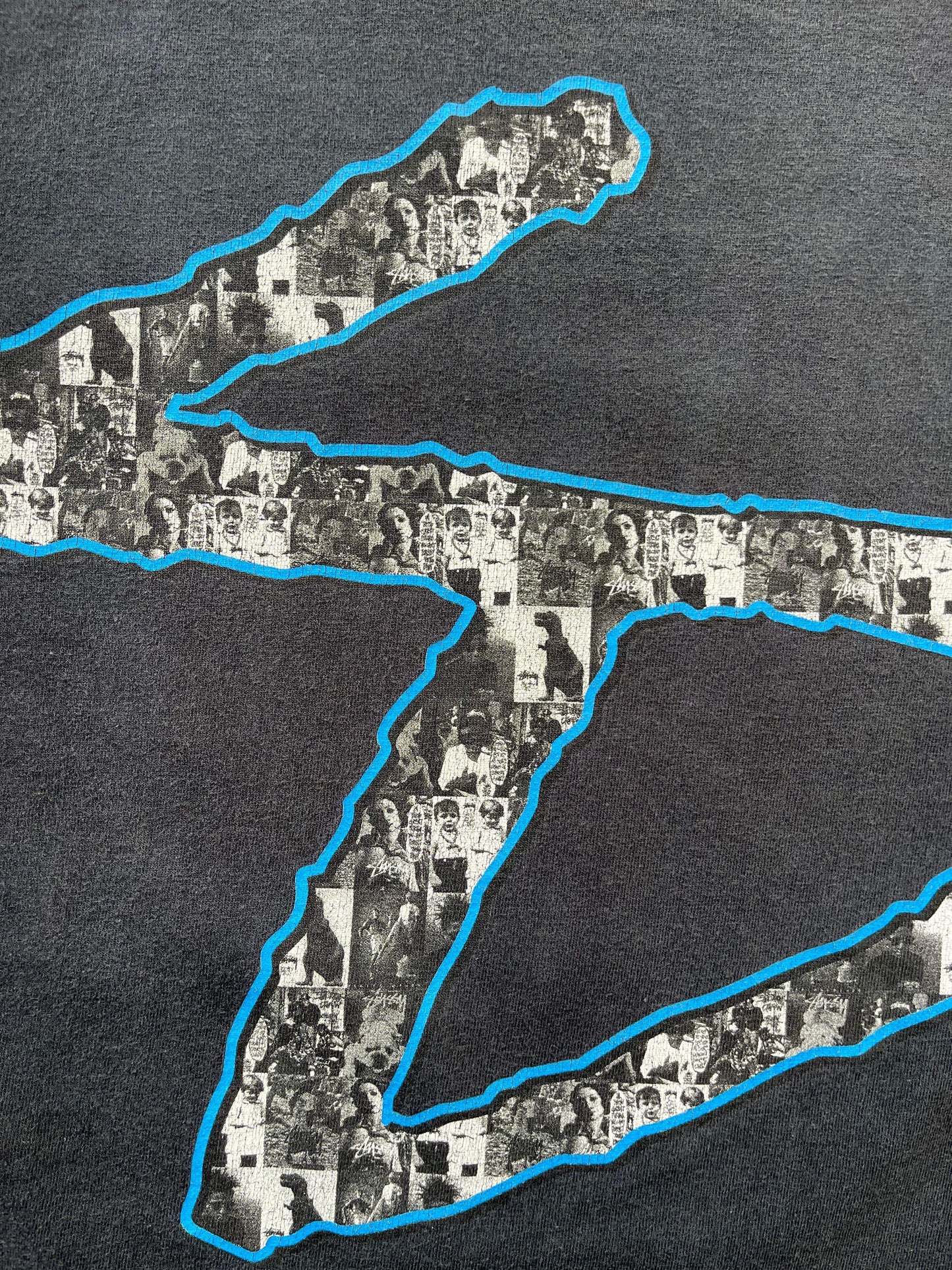 (M/L) 00’s Stussy S Picture Frame Tee